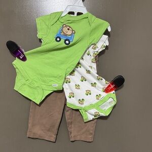 Gerber Green and Brown Kids Matching Set